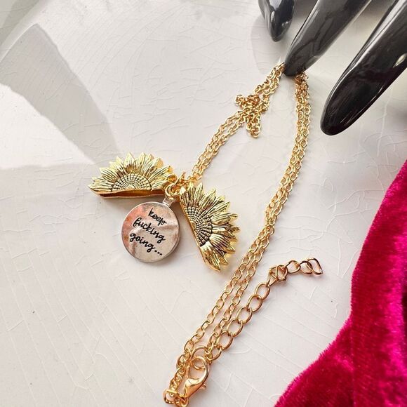 New! Free People Lettering Necklace - Picture 12 of 12